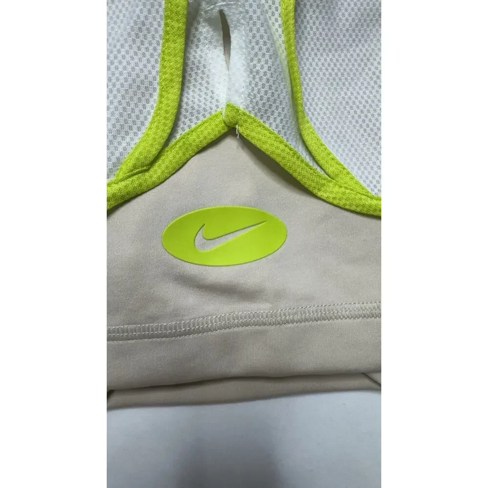 NWT Nike Dri Fit Tempo 2 In 1 Training Shorts White Neon Green Activewear Medium